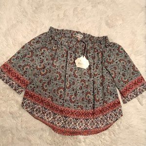 Knox Rose Off Shoulder Boho Paisley NWT Small